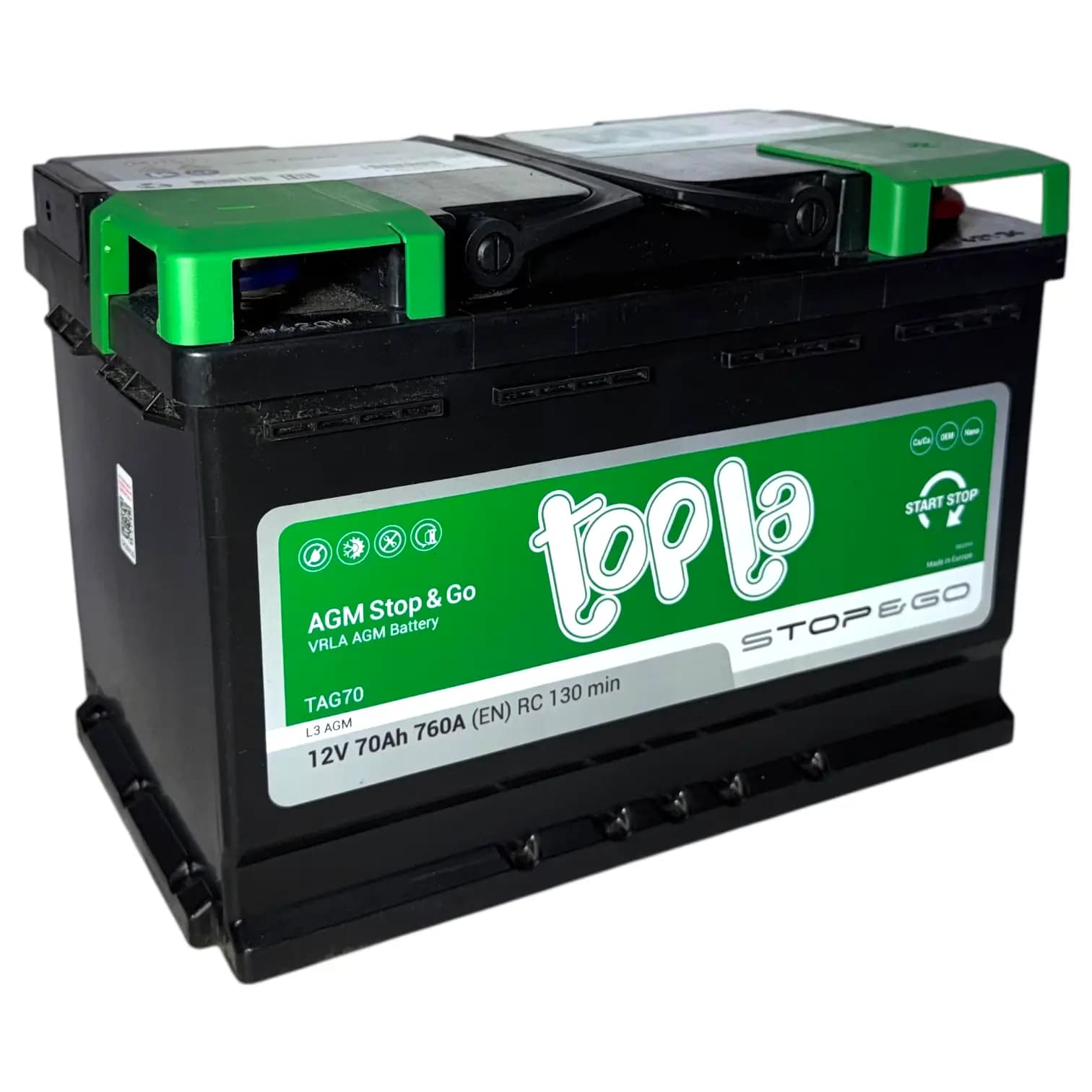 Аккумулятор Topla 70Ah AGM Start-Stop (L2) (о.п)