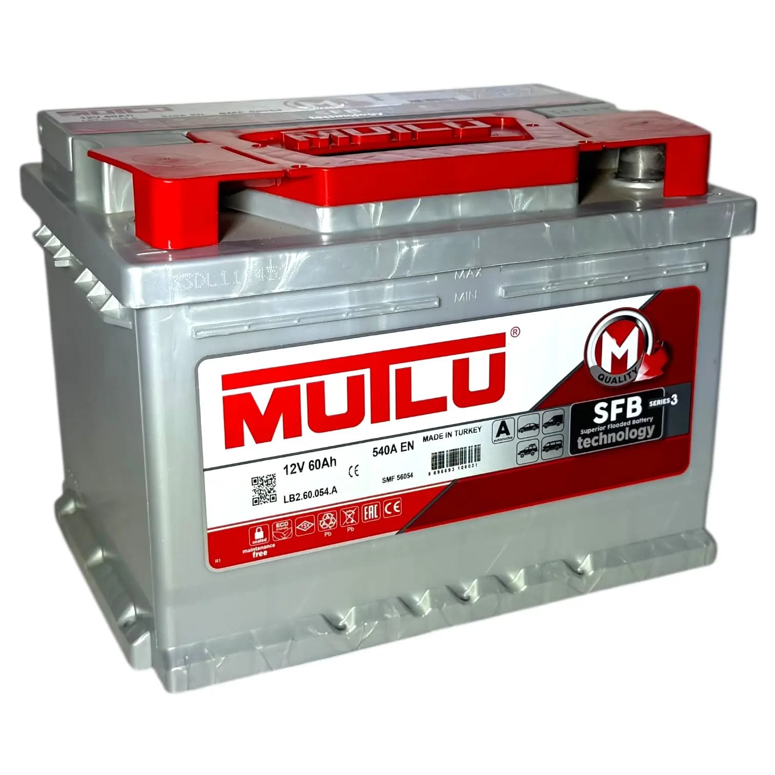 Аккумулятор Mutlu Serie-3 60Ah (Низкий) (L2) (о.п)