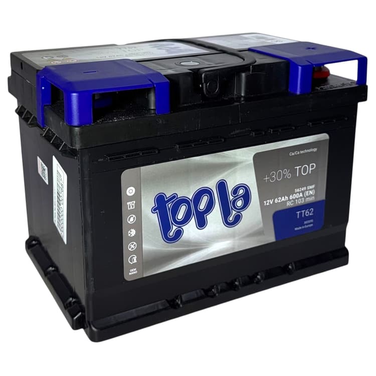 Аккумулятор Topla 62Ah (низкий) (L2) (о.п)