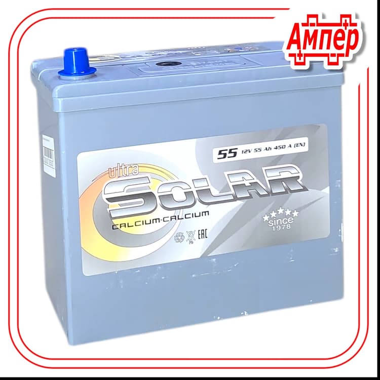 Аккумулятор Solar Ultra Asia 55Ah (B19)